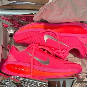 Nike ZoomX Hot Pink and Silver Sneakers
